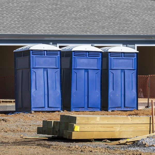 how can i report damages or issues with the portable restrooms during my rental period in Humboldt